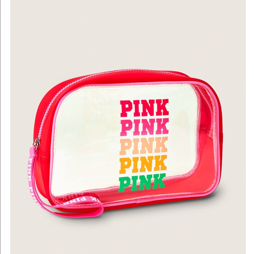 Pink Victoria’s Secret Super Fruit Rainbow Bag NWT